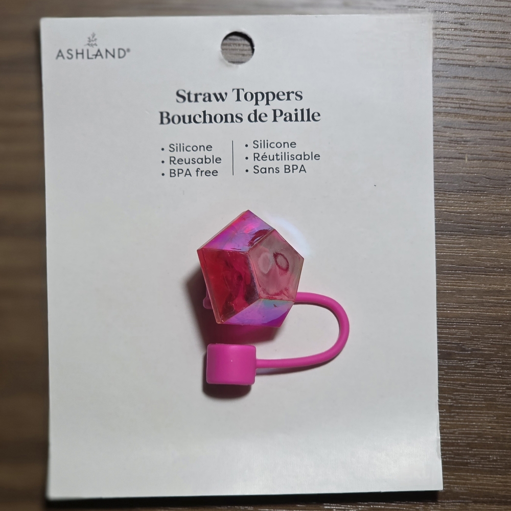 Ashland Pink Diamond Straw Topper